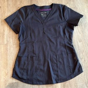 Healing Hands Purple Label Pewter Scrub Top